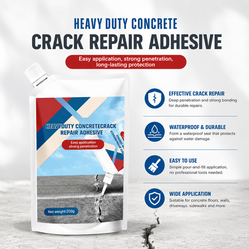 Heavy Duty Concrete Crack Repair Adhesive - Pack of 2
