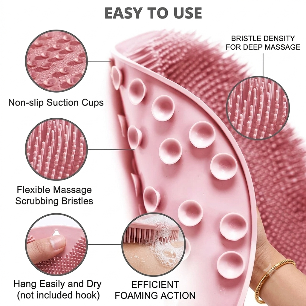 Silicone Multiuse Scrubber For Bath, Foot